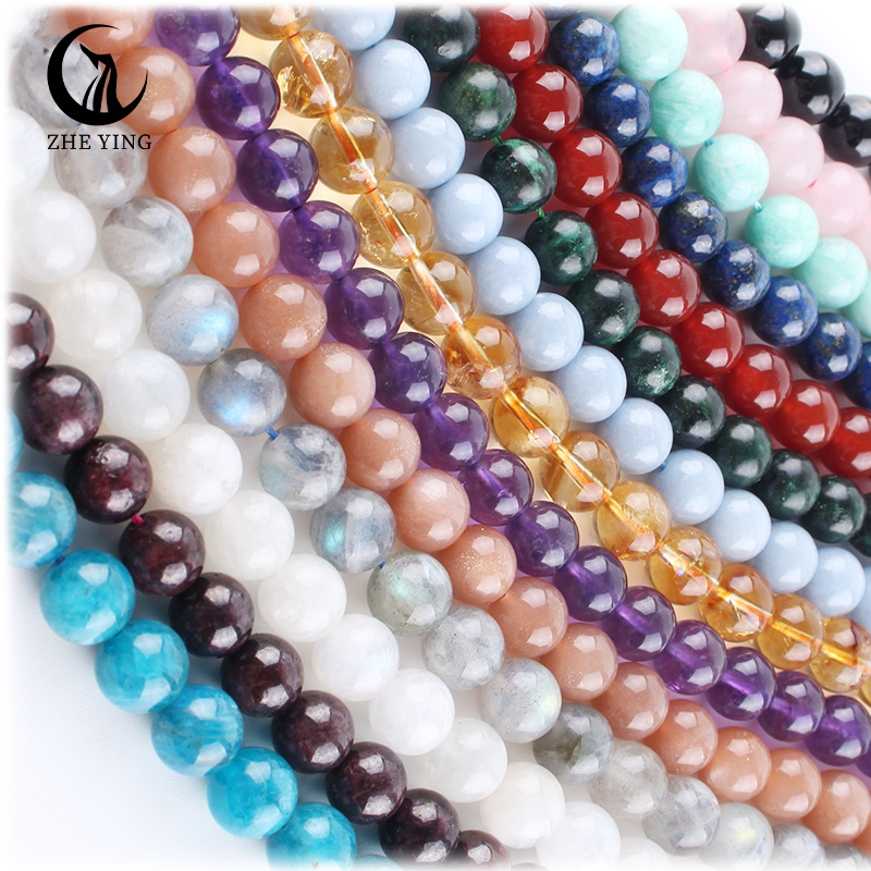 6/8/10mm Natural Stone Beads Moq is 1  , price higher , round smooth gemstone loose beads 15