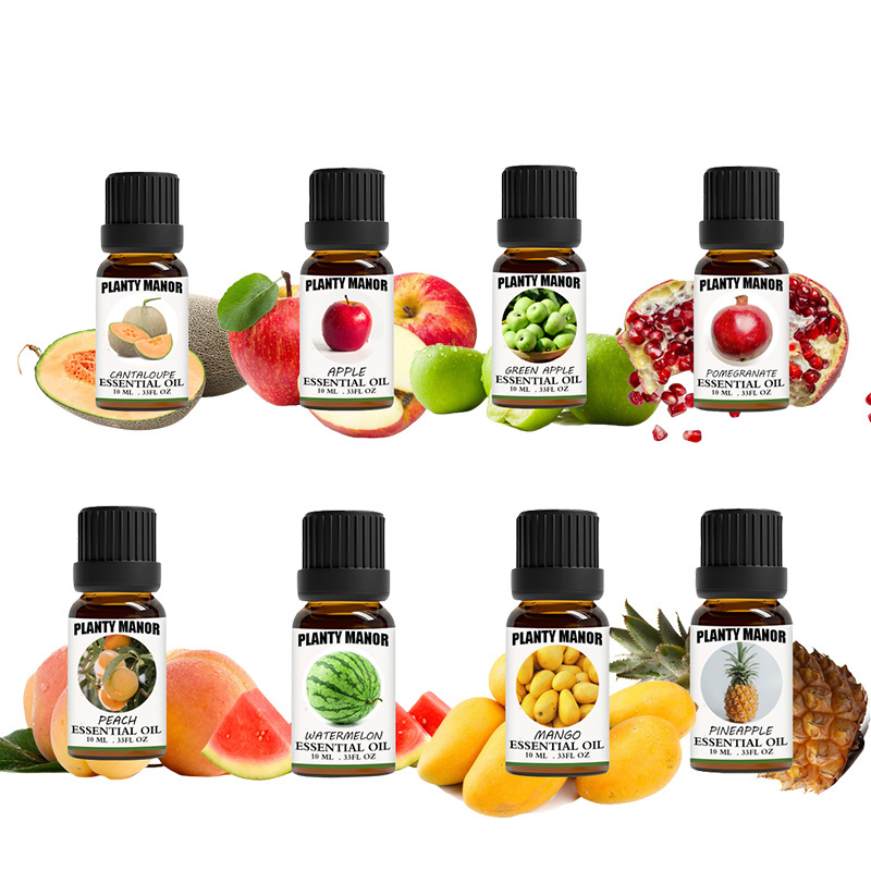 Pure Fruit Fragrance Oil Diffuser Essential Oils Watermelon Lime Coconut Aroma Flavoring Oil for Spa Candle Soap Making