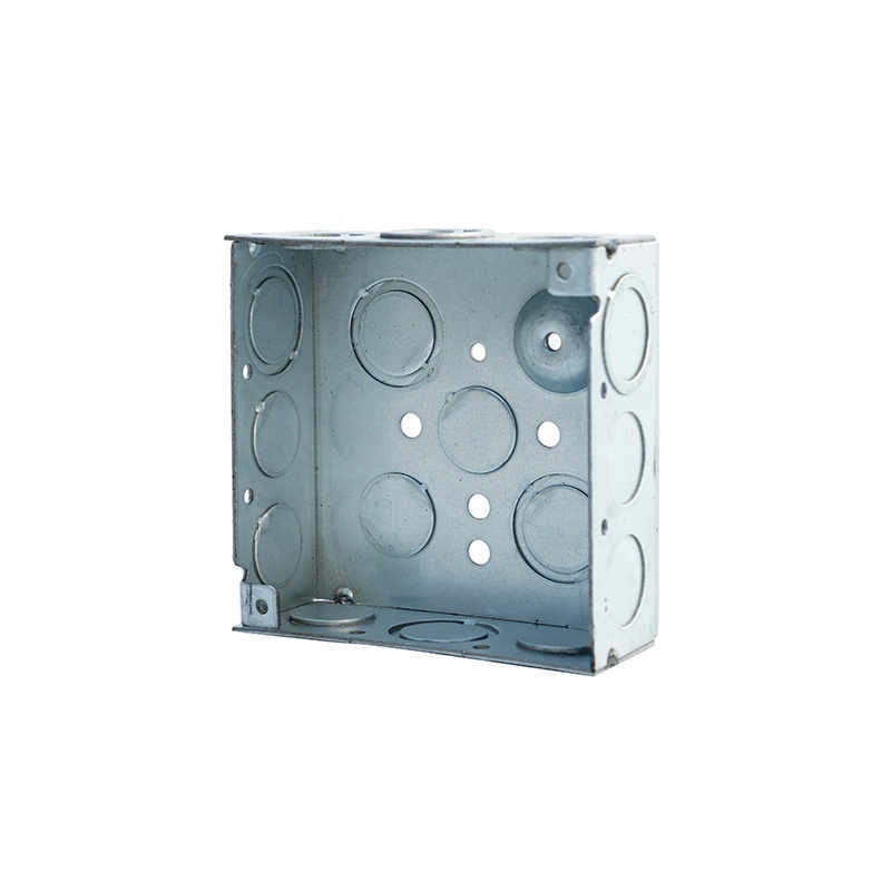 UL listed and certificated Outdoor Electrical Galvanized Metal 4x4 Square Junction boxes/Switches