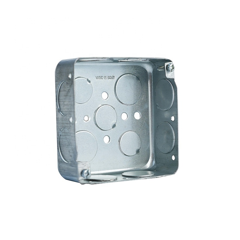 UL listed and certificated Outdoor Electrical Galvanized Metal 4x4 Square Junction boxes/Switches