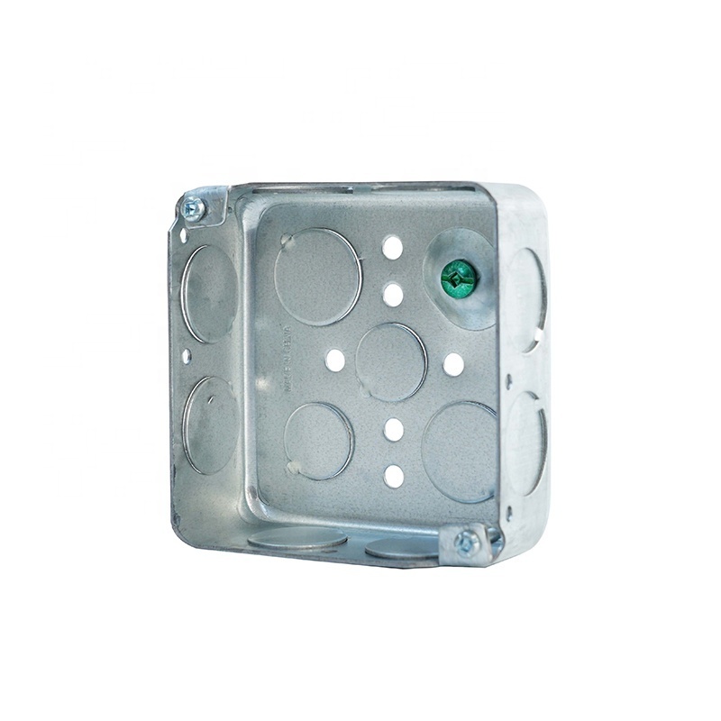 UL listed and certificated Outdoor Electrical Galvanized Metal 4x4 Square Junction boxes/Switches