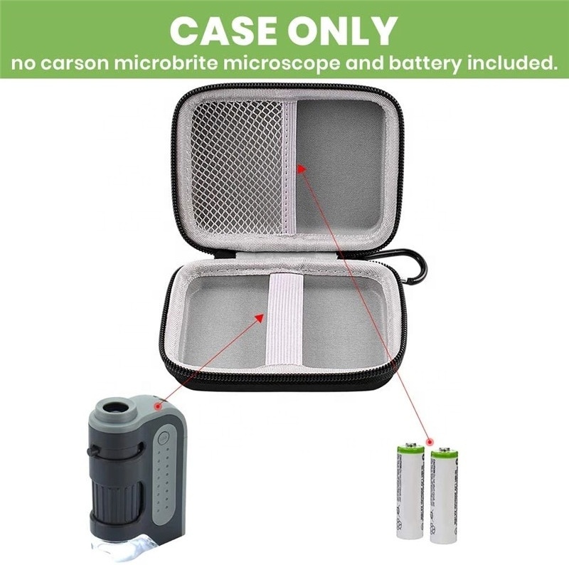 Custom Travel Carrying Case Storage box for Carson MicroBrite Plus 60x-120x Power LED Lighted Pocket Microscope