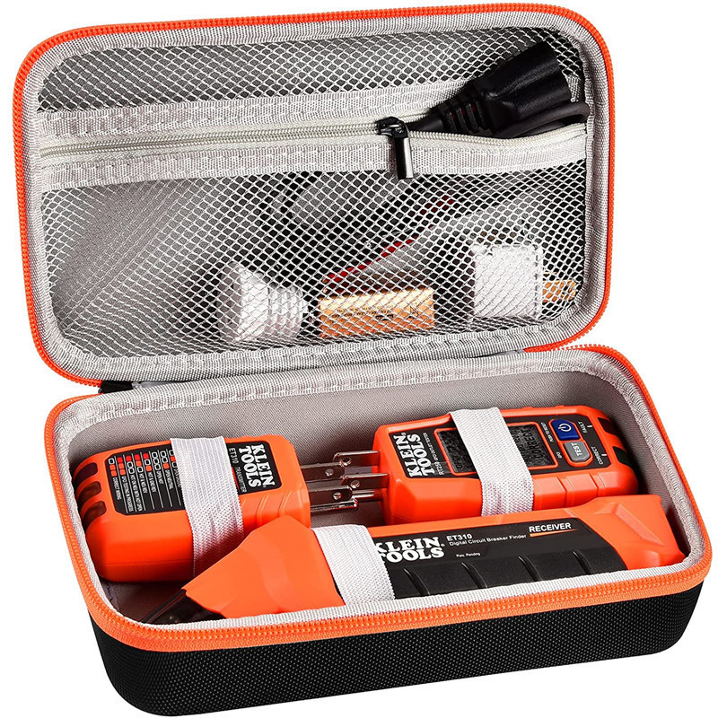 Custom Electrical Tools Bag Storage Organizer with Zipper Mesh Pocket for Klein ET310 Tool AC Circuit Breaker Finder