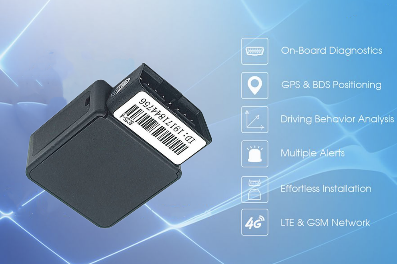 16PIN OBD Plug Play 4G Car GSM OBD2 Tracking Device GPS locator OBDII JX07 No Month Fee OBD GPS Tracker