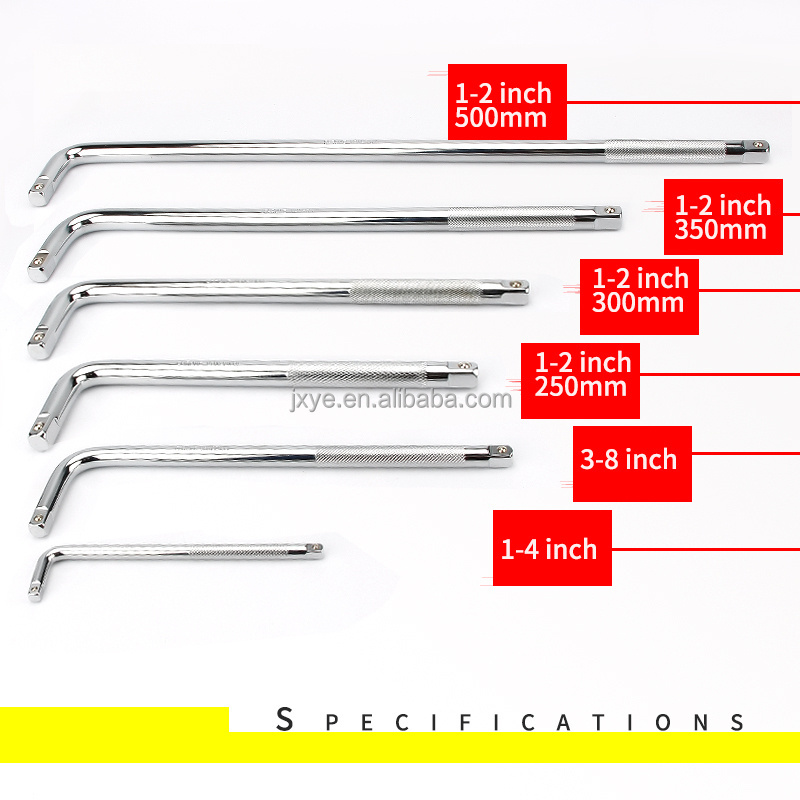 Top quality  L Type Socket Bent Bar 250mm 300mm 350mm 500mm L-Handle Sockets Wrench Hand Tools 10