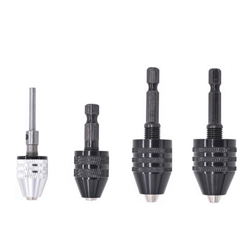 Factory Direct wholesale 1/4 inch hex shank adapter 0.6~8 mm aluminium alloy keyless electric drill chuck