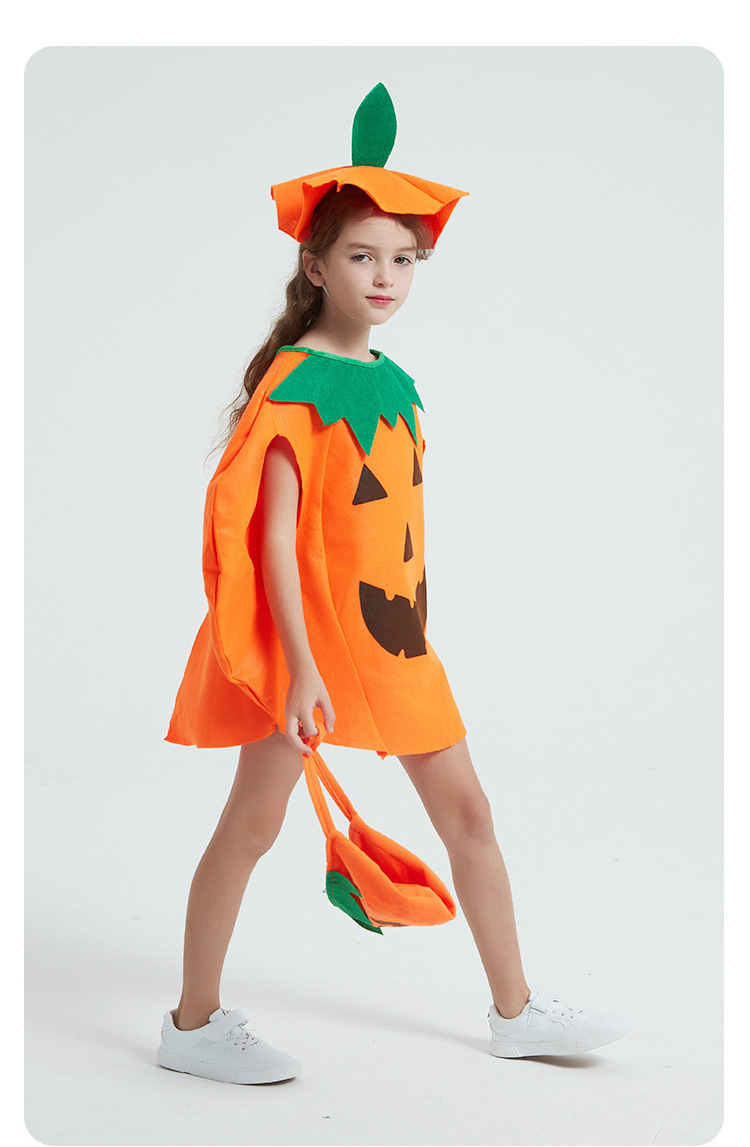 2024 Best hot sell item Wholesale Price Children Party Pumpkin Jumpsuit Cosplay Suit Halloween Costume