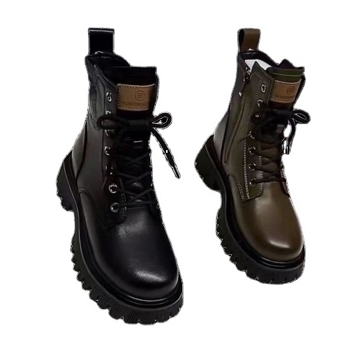 Fashion Ladies wholesale daily work flat lace up boots women comfortable fancy shoes boots