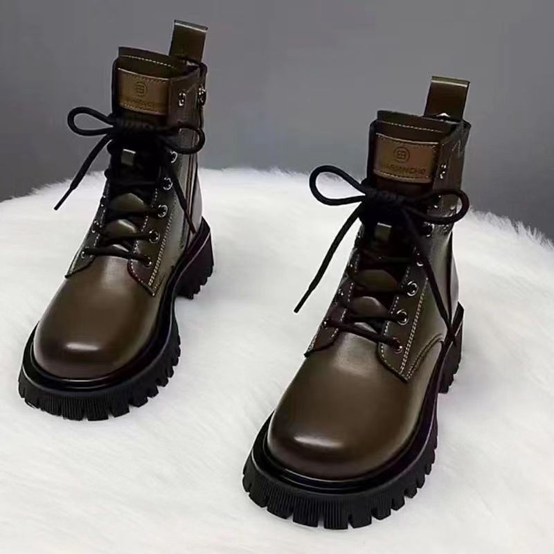 Fashion Ladies wholesale daily work flat lace up boots women comfortable fancy shoes boots