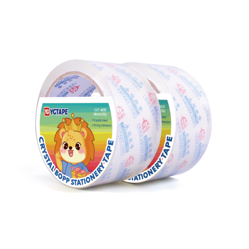 Manufacturing Supplier Good Quality Self Adhesive Tape Waterproof Crystal BOPP Stationery Tape