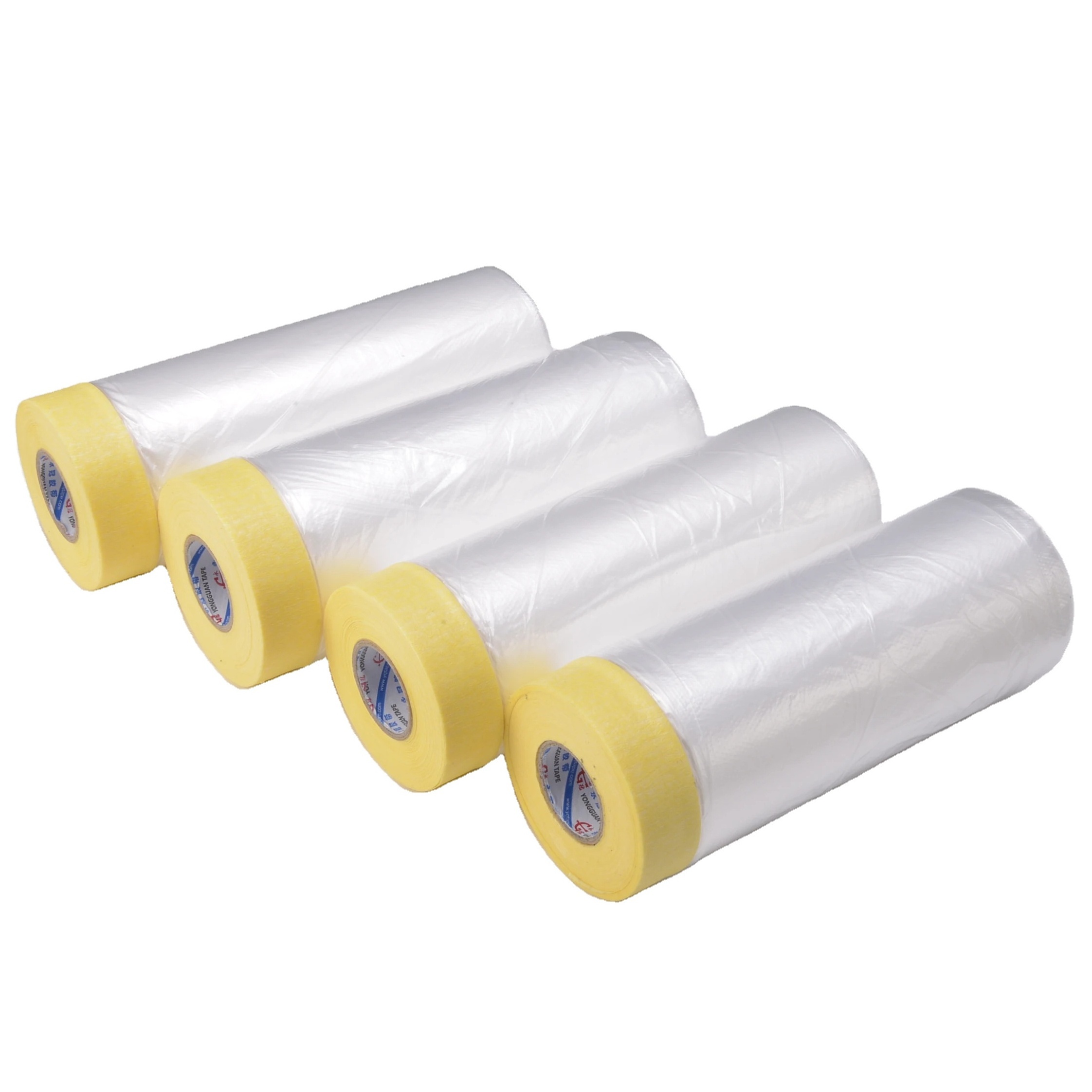 High temperature yellow auto pre taped masking film tape for car painting