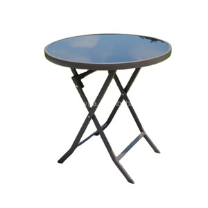 Hot Selling Outdoor Table Garden Furniture Folding Round Table With Patio Umbrella hole