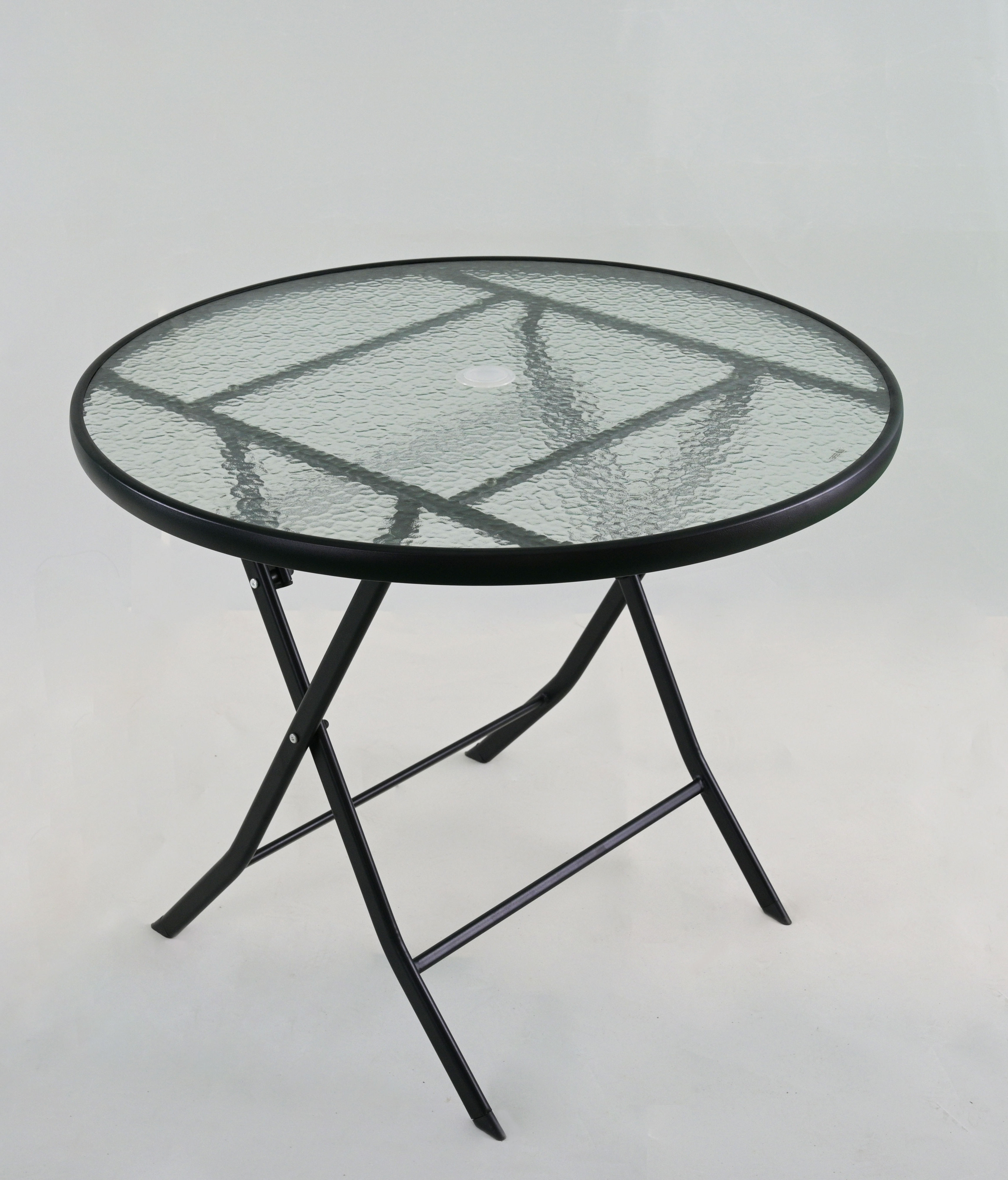 Hot Selling Outdoor Table Garden Furniture Folding Round Table With Patio Umbrella hole