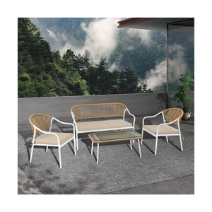 4pcs conversation set for Terrace Outdoor Patio Garden Set Furniture made by plastic rattan wicker PE