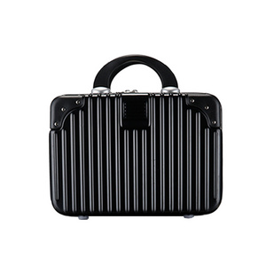 Small carry on bag Mini Travel Hand Luggage ABS Classic Hard Shell Cosmetic Case Portable Carrying Makeup Case Suitcase