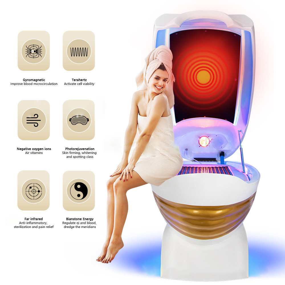 Hot Sales Multifunctional Body Sauna Bed Massage Infrared Light Spa Capsule Graphene Holographic