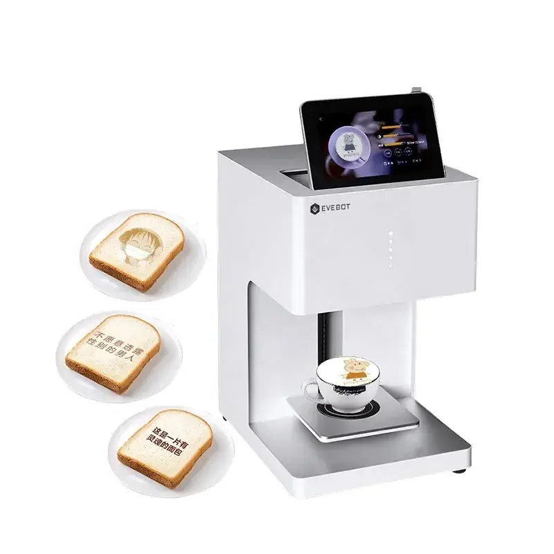 EVEBOT New EB-FC Selfie Color Photo Coffee Printer Printable Colour With Wifi Tablet For Milk biscuits cafe