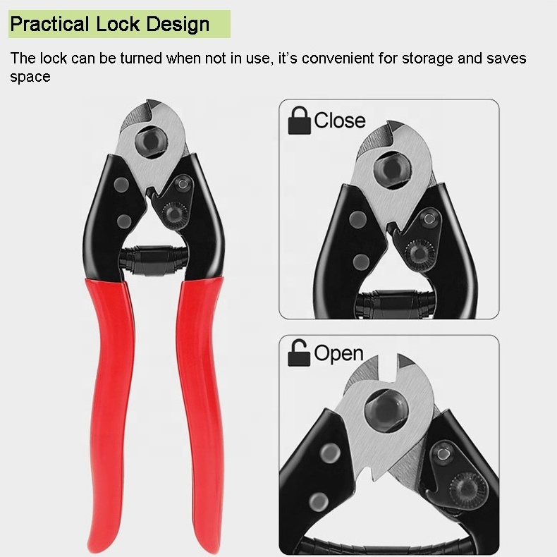 YTH 8inch CRV steel wire cable cutter Wire Rope Cutter cable Cutting Pliers electric Bicycle Cable cutter