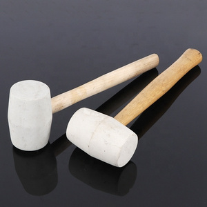 YTH Wooden Handle White Rubber Nylon Mallet Hammer