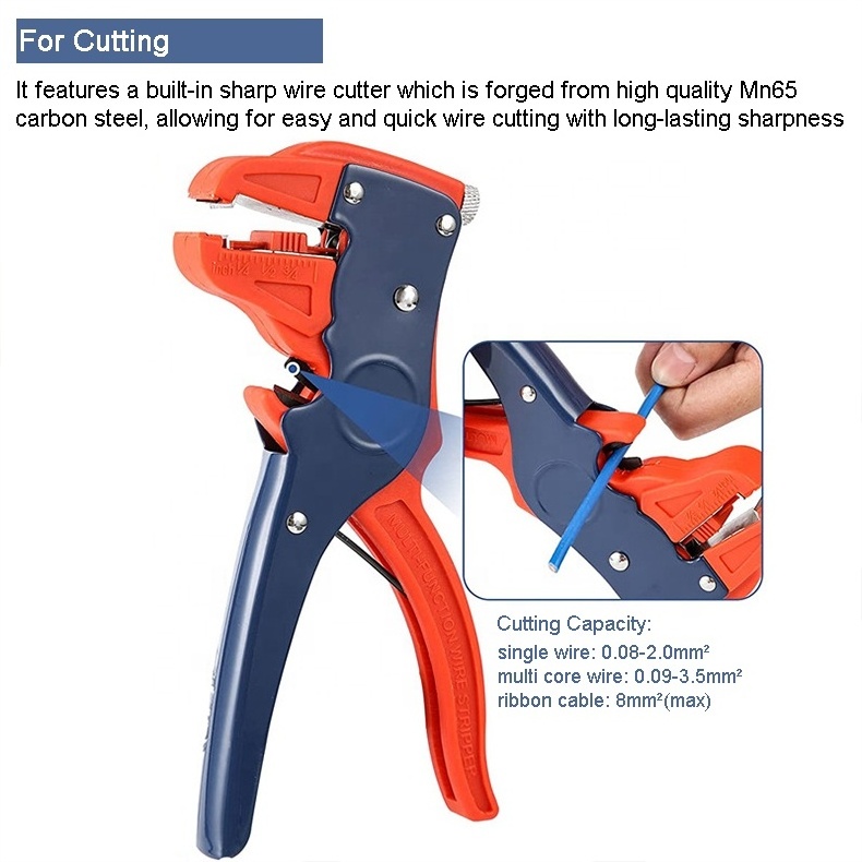 YTH 78-318  Multi functional Self Adjusting Knob Cutting Stripping Cable wire cutter wire stripper tool stripping pliers