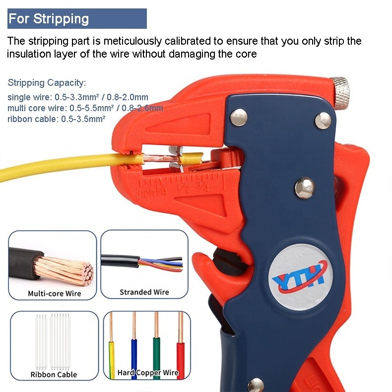 YTH 78-318  Multi functional Self Adjusting Knob Cutting Stripping Cable wire cutter wire stripper tool stripping pliers