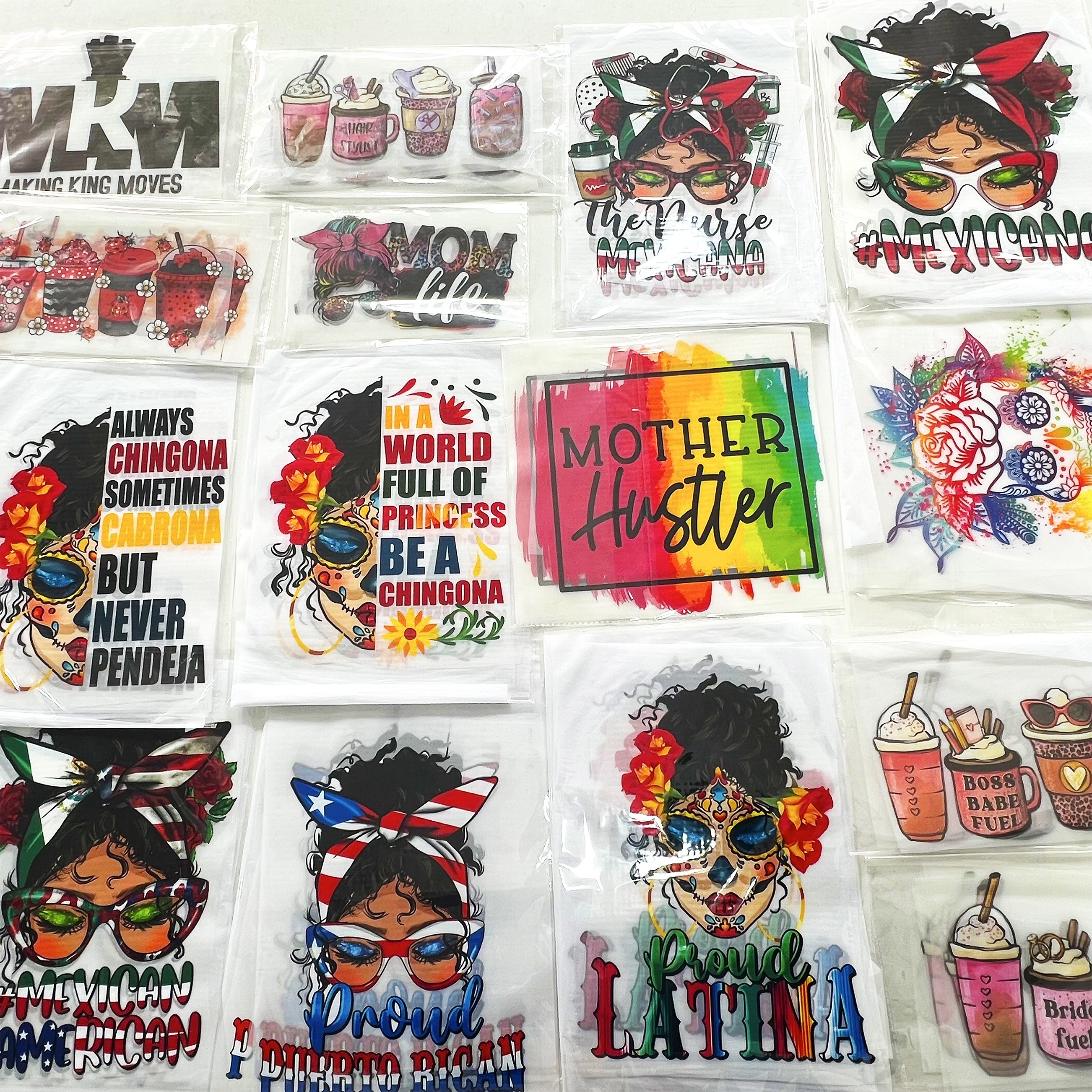 Yunshang Wholesale custom STICKER dtf tshirt stickers dtf heat transfer screen vinyl transfers high quality logo