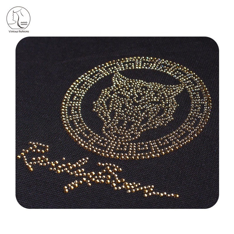 Yunshang on for Dress Scarf Trousers Hot Fix Rhinestones Motif Crystal Pearl Hotfix Heat Transfer Design Iron Glass Opp Bag