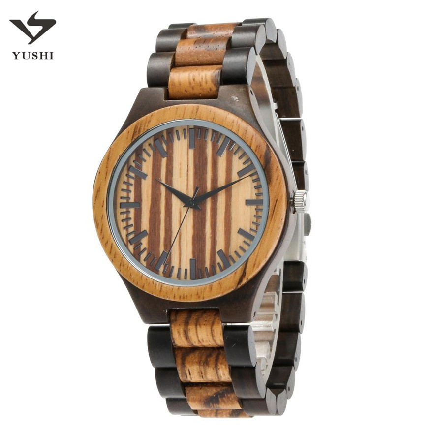 Promotion and Top sell style to USA wood watch sandal black sandal with zebra wooden watches for man