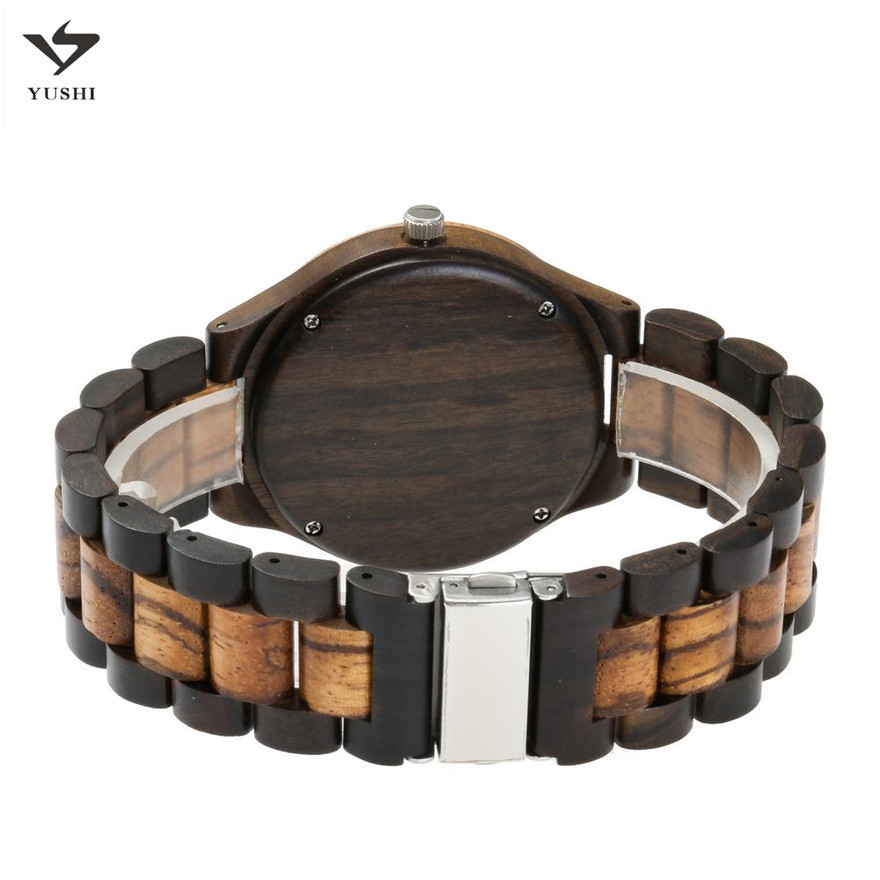 Promotion and Top sell style to USA wood watch sandal black sandal with zebra wooden watches for man