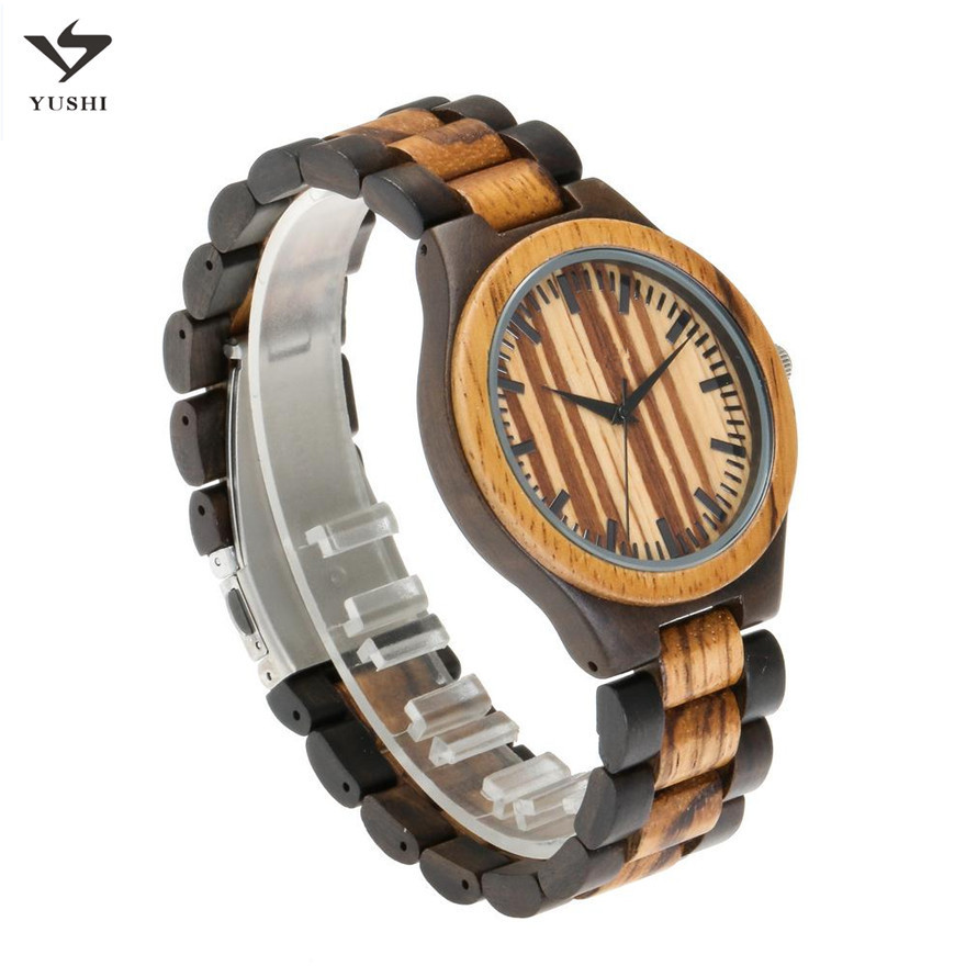 Promotion and Top sell style to USA wood watch sandal black sandal with zebra wooden watches for man