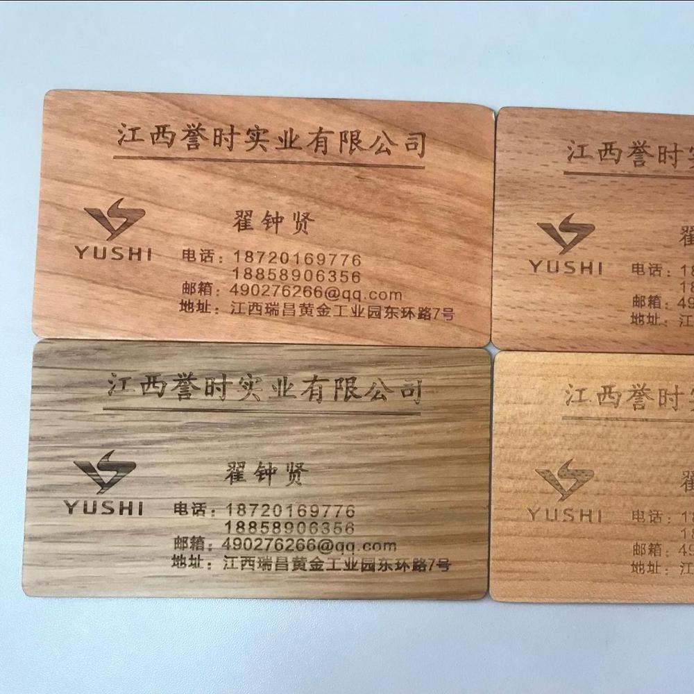 laser engraved wooden veneer cards, company logo business cards, unique wooden calling cards