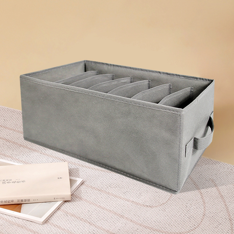 Factory Wholesale Clothes Storage Container Non-woven Double-Row Pants Storage box Foldable  Closet Storage Cube