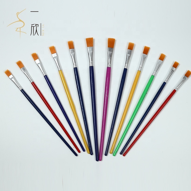 Yixin 2022  Personalized colorful handle watercolour paint brushes watercolour brushes oil paint brush