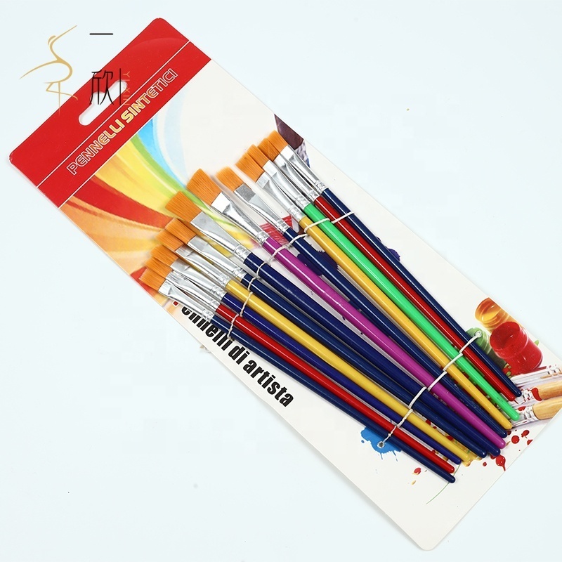 Yixin 2022  Personalized colorful handle watercolour paint brushes watercolour brushes oil paint brush