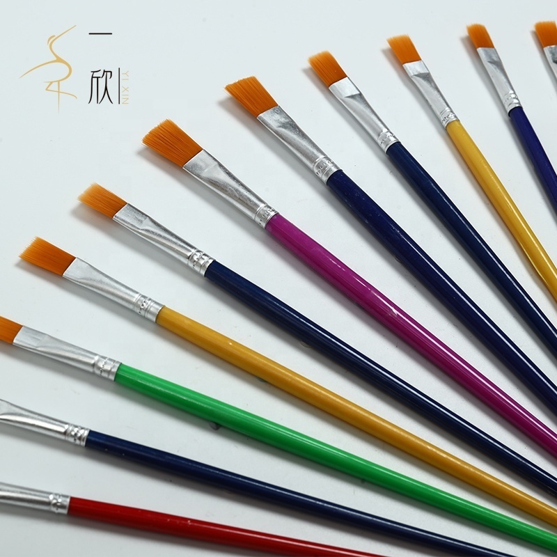 Yixin 2022  Personalized colorful handle watercolour paint brushes watercolour brushes oil paint brush