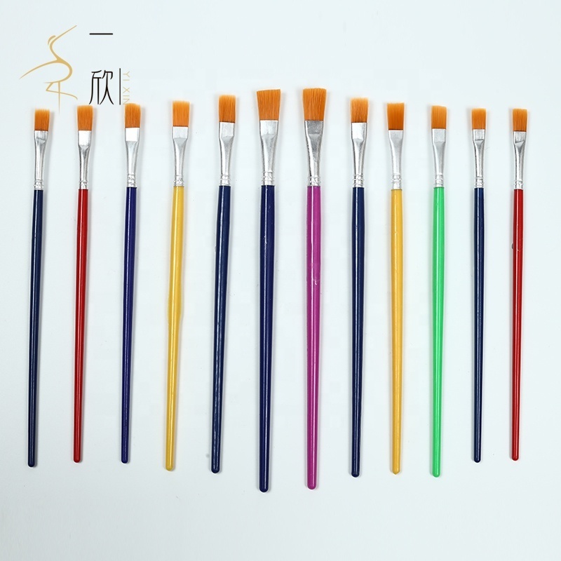 Yixin 2022  Personalized colorful handle watercolour paint brushes watercolour brushes oil paint brush