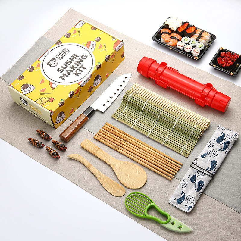 Hot selling plastic sushi roll mold sushi making kit Sushi kit kit knife maker tray