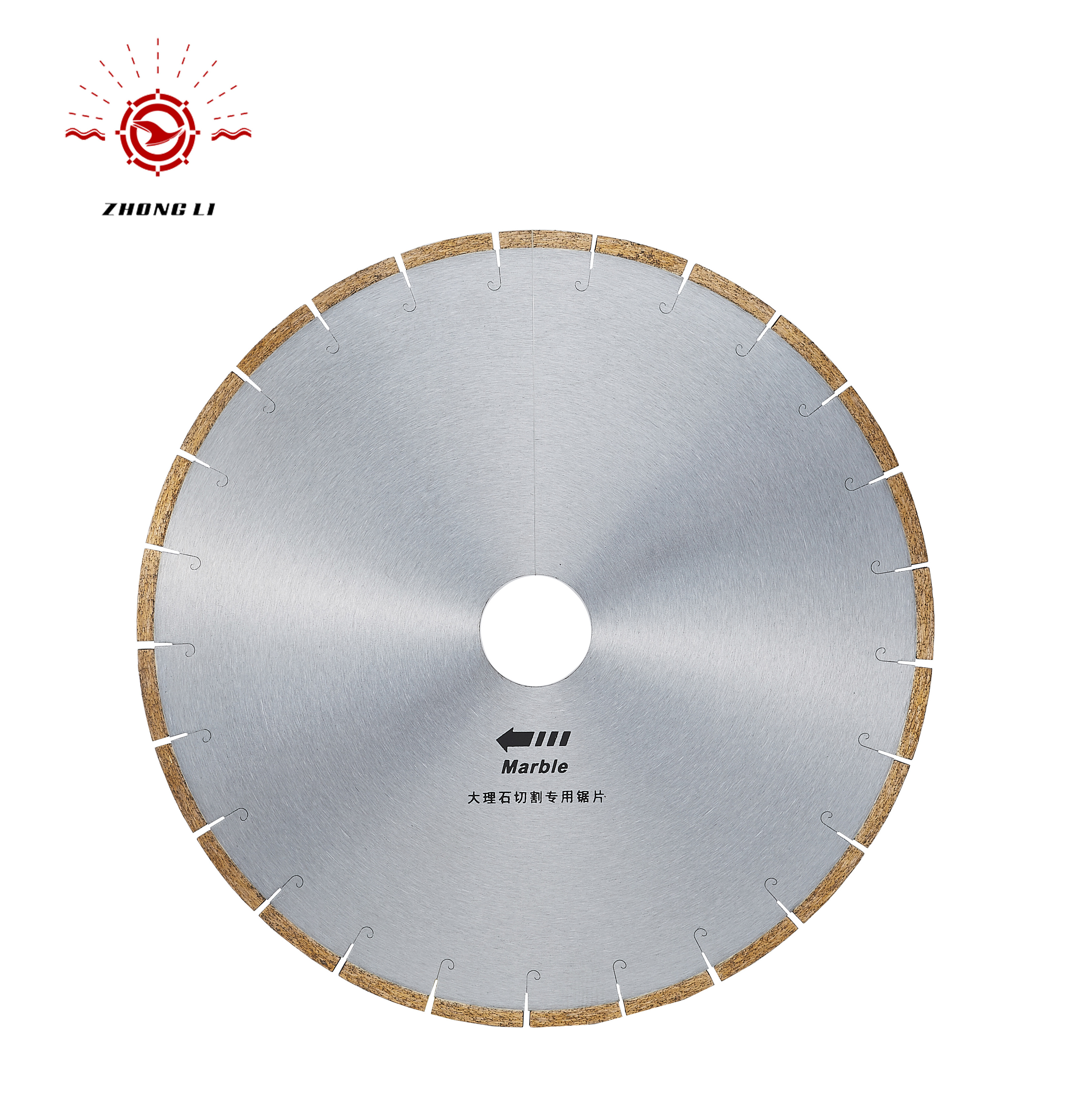 Segmented diamond saw balde for cutting marble bridge cutting