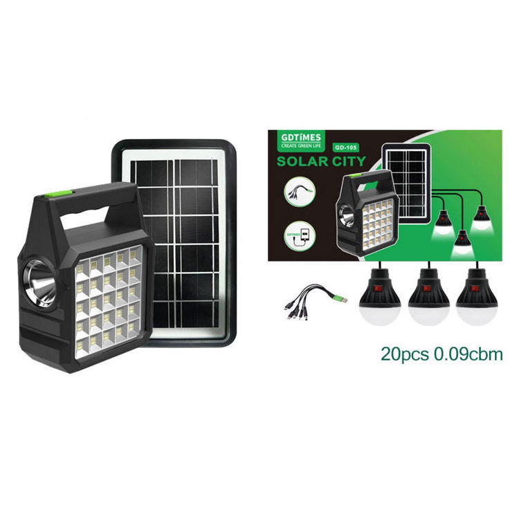 Portable home small solar lighting system kit 80W indoor energy saving flashlight rechargeable small light kit with pane