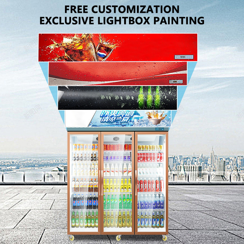 Commercial Redbull Fridge Display Cooler Display Fridge Refrigerator Refrigeration Equipment Hotel Display Fridge