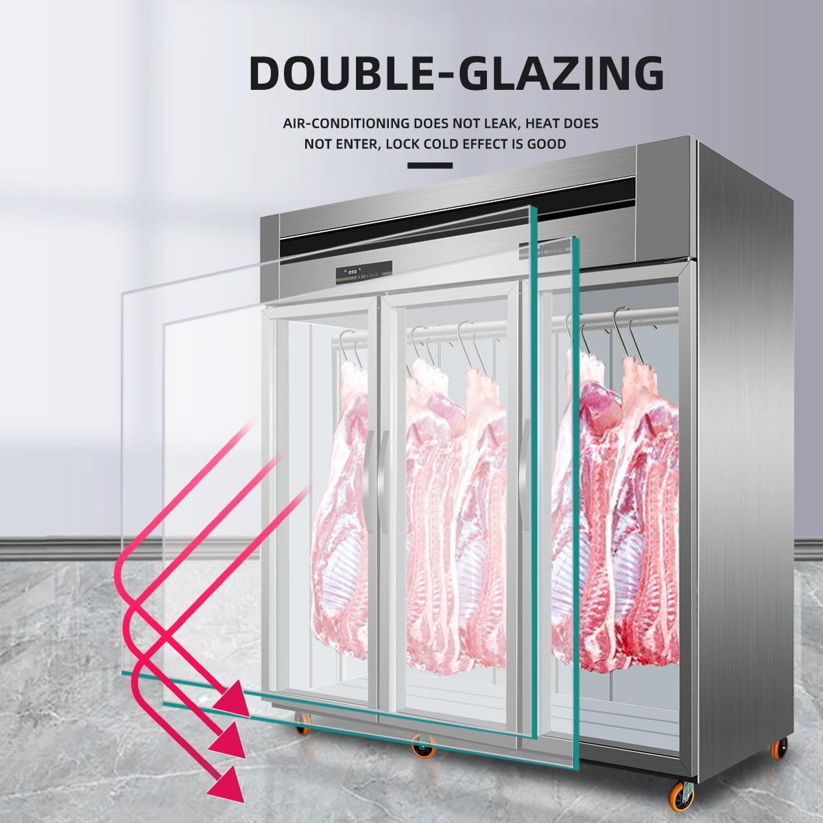 Commercial Meat And Fish Display Fridge Cooler Butchery Commercial Display Counter Fridges Display Fridge For Meat Freezer