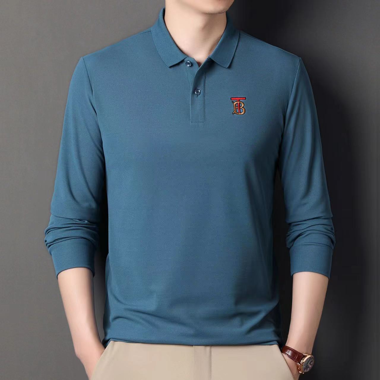 Custom Color Men's Polo T-Shirt 100% Cotton With Contrast Collar Trim Durable And Comfortable Knit