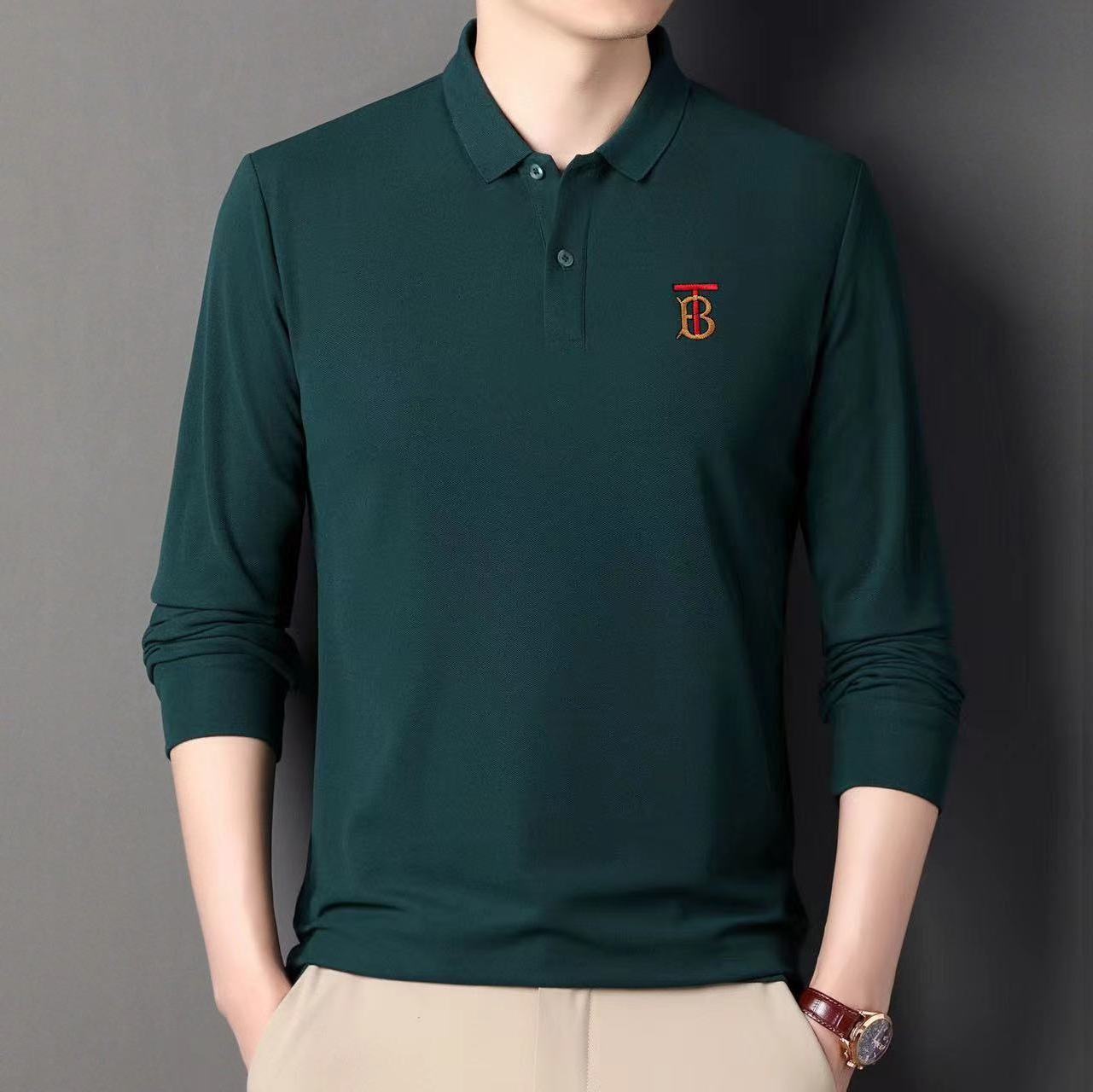 Custom Color Men's Polo T-Shirt 100% Cotton With Contrast Collar Trim Durable And Comfortable Knit