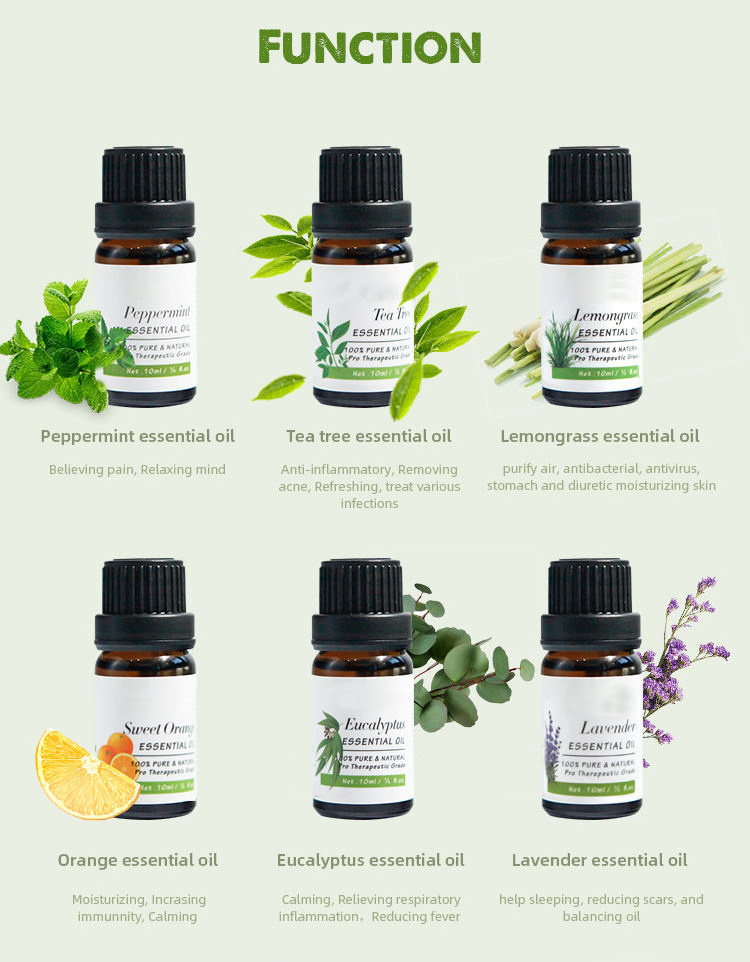 Rosemary Eucalyptus Lavender Organic 100% Bulk Essential Oils For Skin Scent Body Massage Aromatherapy Oil