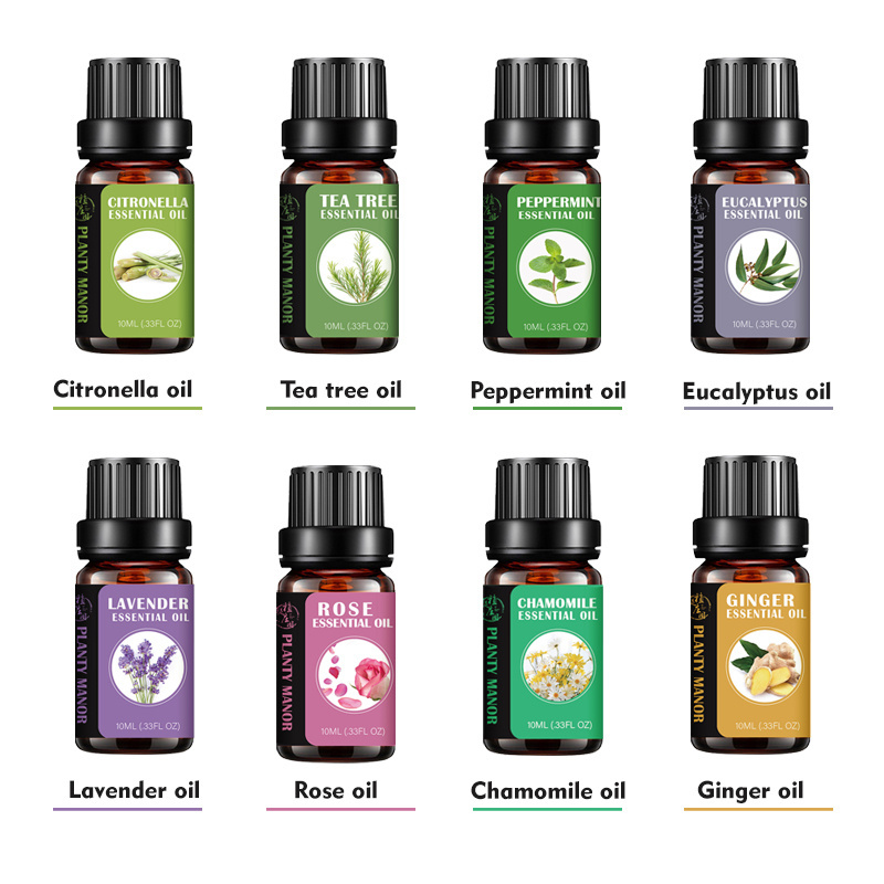 pure organic Aromatic Essential Oil Gift Set 8PCS 10ml essential oil