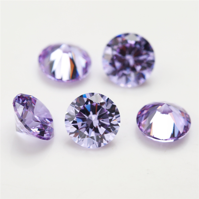 Wholesale price round shape synthetic cubic zirconia loose gemstone