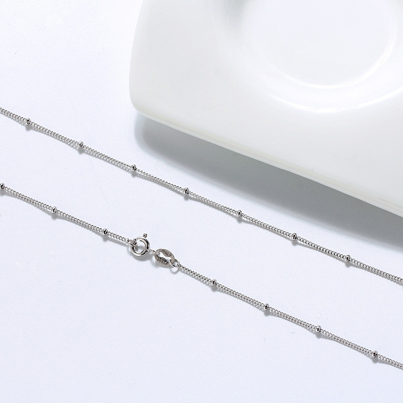 Wholesale Custom 925 sterling silver Water proof Rhodium Plated Chain Roll Extension O cross fine silver jewelry body chain