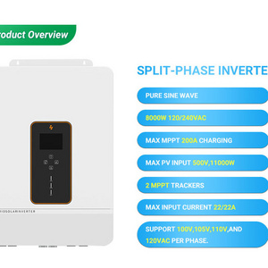 10KW Split phase 110V 230V Renewable Energy Lead Acid or Lithium Solar Hybrid Inverter 10kw off Grid Inverter