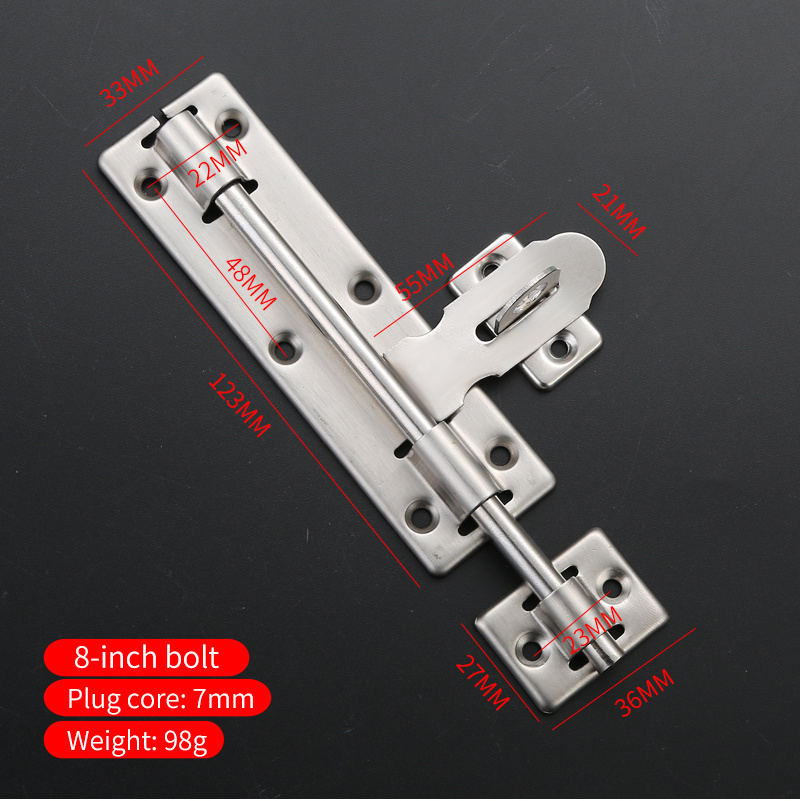 Sliding door Latch Clasp Gate Lock Latch Stainless Steel Door Bolt Latch