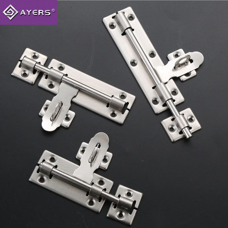 Sliding door Latch Clasp Gate Lock Latch Stainless Steel Door Bolt Latch